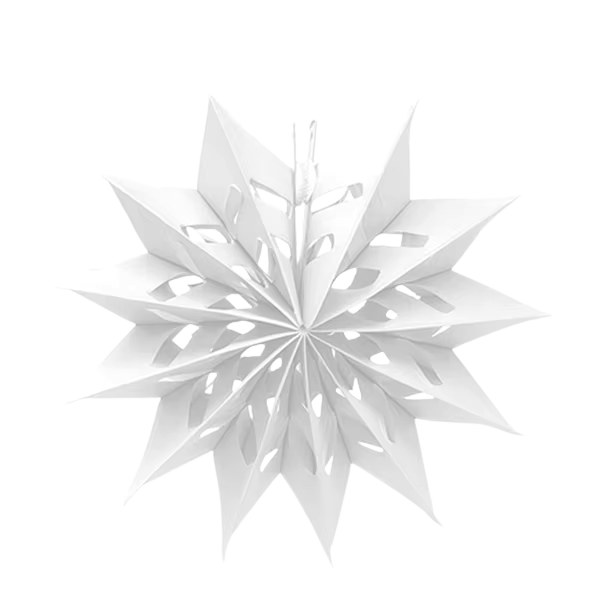 Étoile Lumineuse en Papier Blanc