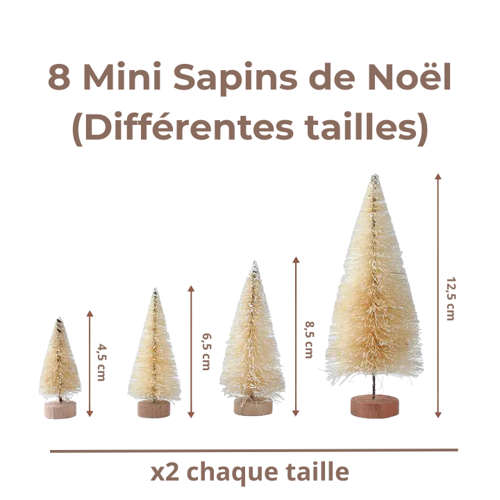 Mini Forêt Enneigée de Noël (8 pièces)
