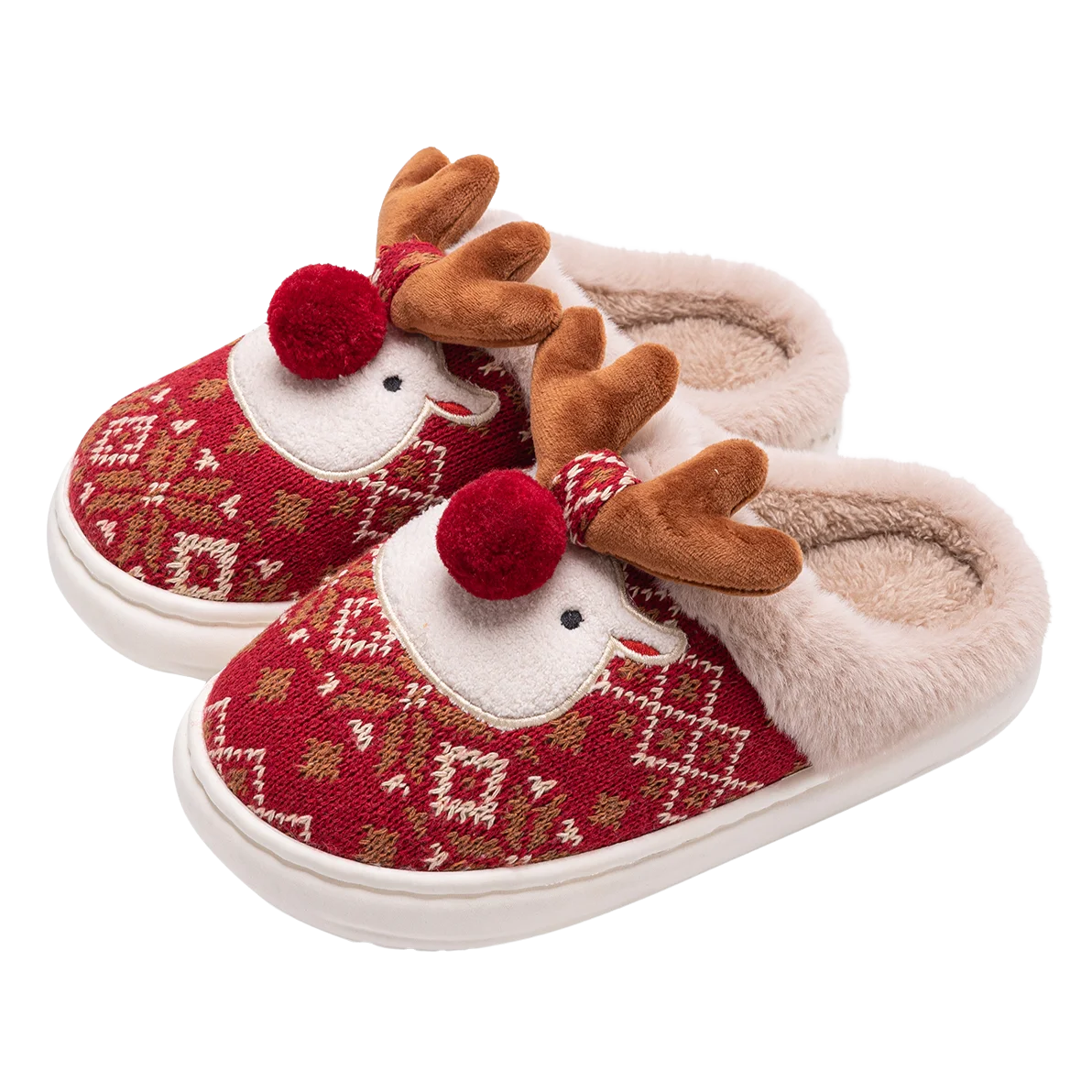 Chaussons Douillets “Renne de Noël”