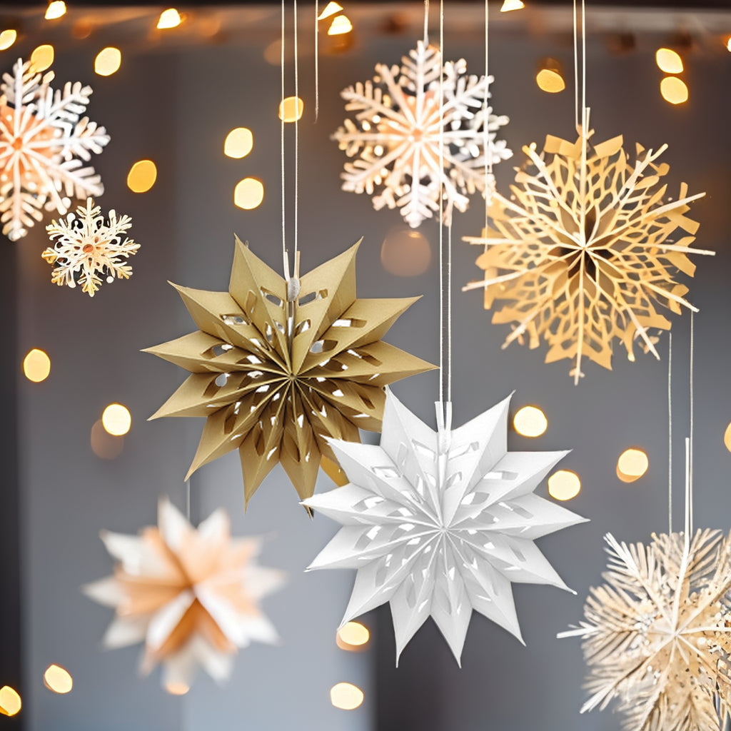 Étoile Lumineuse en Papier Blanc